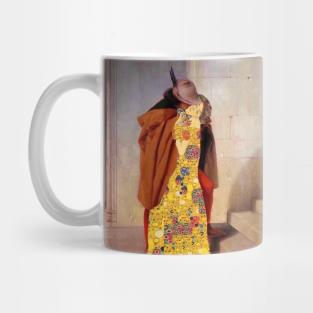 Klimt & Hayez kiss (parody) Mug